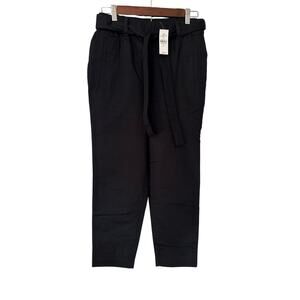 Loft Factory Tie Wasit Pull Up Tapered Ankle Pants XS Staple‎ Classic Casual NEW